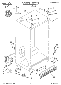 CABINET, LITERATURE Diagram and Parts List for 4YGD27DCHT02  Whirlpool Refrigerator