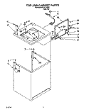 TOP AND CABINET, LIT/OPTIONAL Diagram and Parts List for AL2121WW1  Whirlpool Washer