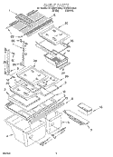 SHELF, LIT/OPTIONAL Diagram and Parts List for ET19RKXGN01  Whirlpool Refrigerator