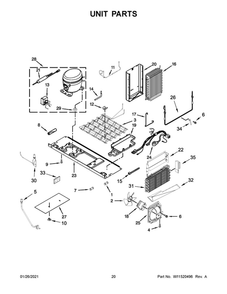 Unit Parts Diagram and Parts List for WRS973CIHV01  Whirlpool Refrigerator