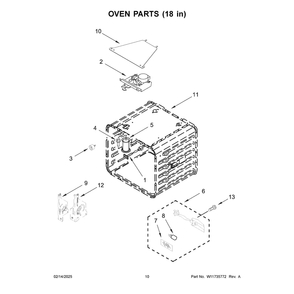 Oven Parts (18 In) Diagram and Parts List for KFDC558JPA03  KitchenAid Range