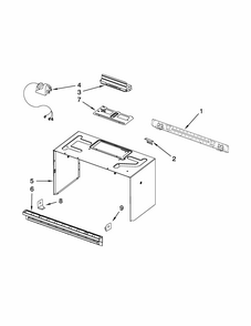 Cabinet And Installation Parts Diagram and Parts List for IMH2205AW2  Whirlpool Microwave