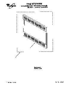 Trim Kit Parts Diagram and Parts List for MK6127XAB0  Whirlpool Microwave