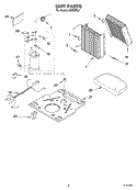 UNIT PARTS Diagram and Parts List for AD25BBL7  Whirlpool Dehumidifier
