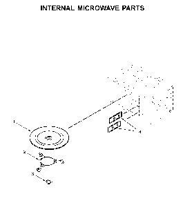 Internal microwave parts Diagram and Parts List for WOC54EC7HW04  Whirlpool Microwave