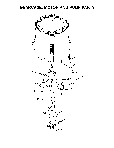 Gearcase, motor and pump parts Diagram and Parts List for 11025122810  Kenmore Washer