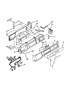 Control Panel Parts Diagram and Parts List for CHW9060AW0  Whirlpool Washer