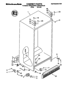Cabinet Diagram and Parts List for 885779  KitchenAid Refrigerator