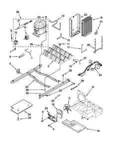 Unit Parts Diagram and Parts List for 10650212011  Kenmore Refrigerator