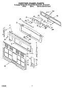 CONTROL PANEL PARTS Diagram and Parts List for GR448LXPS1  Whirlpool Range
