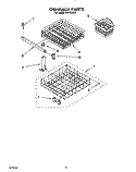 DISHRACK Diagram and Parts List for WU1000X5  Roper Dishwasher