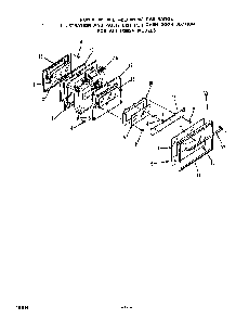 Oven Door Diagram and Parts List for 1395*3A  Roper Range