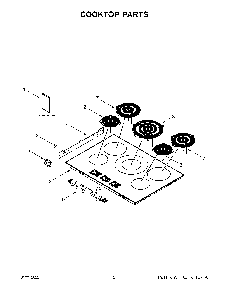 Cooktop Parts Diagram and Parts List for KCIG550JBL00  KitchenAid Cooktop