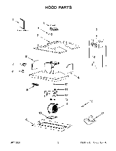 Hood Parts Diagram and Parts List for KVIB606DBS3  KitchenAid Range Hood