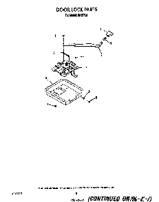 Door Lock Diagram and Parts List for N9157*0  Roper Range