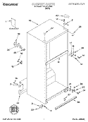 CABINET, LITERATURE Diagram and Parts List for TT21AKXJW00  Estate Refrigerator