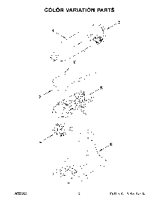 Color Variation Parts Diagram and Parts List for 5KSM195PSAHI0  KitchenAid Mixer