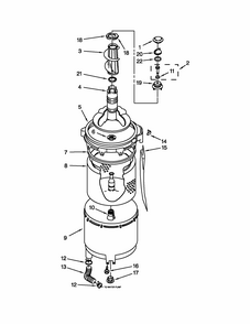 Tub And Basket Parts Diagram and Parts List for 1109875279B  Kenmore Washer Dryer Combo