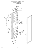 FREEZER DOOR Diagram and Parts List for KSRS25FGSS11  KitchenAid Refrigerator