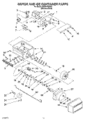 MOTOR AND ICE CONTAINER Diagram and Parts List for KSSP48QKS01  KitchenAid Refrigerator