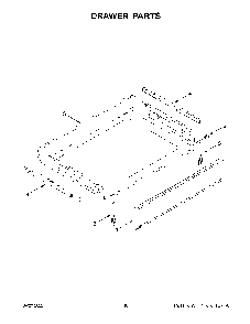 Drawer Parts Diagram and Parts List for YKFEG500EWH7  KitchenAid Range