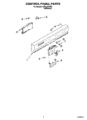 CONTROL PANEL PARTS Diagram and Parts List for KUDL02IRBS2  KitchenAid Dishwasher