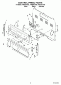 CONTROL PANEL PARTS Diagram and Parts List for YWFE301LVB0  Whirlpool Range