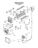 ICEMAKER Diagram and Parts List for KSRB22QABL10  KitchenAid Refrigerator
