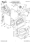 SECTION Diagram and Parts List for LER5636EQ0  Whirlpool Dryer