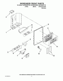 DISPENSER FRONT PARTS Diagram and Parts List for GSC25C4EYB00  Whirlpool Refrigerator