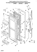 REFRIGERATOR DOOR Diagram and Parts List for ED22DCXBB00  Whirlpool Refrigerator