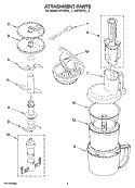 ATTACHMENT PARTS Diagram and Parts List for 4KFPM770NK1  KitchenAid Food Processor