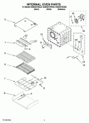 INTERNAL OVEN PARTS Diagram and Parts List for KEBS207SWH02  KitchenAid Wall Oven