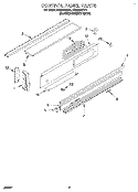 CONTROL PANEL Diagram and Parts List for RS696PXBB1  Whirlpool Range