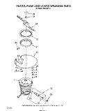HEATER, PUMP AND LOWER SPRAYARM Diagram and Parts List for DU8700XT4  Whirlpool Dishwasher