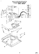 MACHINE BASE Diagram and Parts List for LTE6234AW1  Whirlpool Washer Dryer Combo