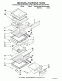 REFRIGERATOR SHELF PARTS Diagram and Parts List for KSRJ25FXBL04  KitchenAid Refrigerator
