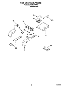TOP VENTING PARTS Diagram and Parts List for KDRP407HSS12  KitchenAid Range