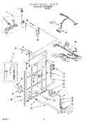 REAR PANEL Diagram and Parts List for CAW1762EW0  Whirlpool Washer