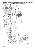 BRAKE, CLUTCH, GEARCASE, MOTOR & PUMP Diagram and Parts List for LA5243XYW0  Whirlpool Washer