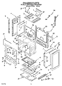 CHASSIS PARTS Diagram and Parts List for YSF379LEKQ1  Whirlpool Range