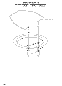 HEATER PARTS Diagram and Parts List for KUDR02FSSS1  KitchenAid Dishwasher