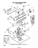 TOP AND CONSOLE , LITERATURE AND OPTIONAL Diagram and Parts List for LG6099XSW1  Whirlpool Dryer