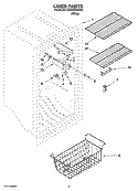 LINER PARTS Diagram and Parts List for EV201NZRQ04  Whirlpool Freezer