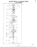 BASKET DRIVE AND BRAKE Diagram and Parts List for CA1300XKW0  Whirlpool Washer