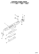 CONTROL PANEL Diagram and Parts List for KGRT600HBL8  KitchenAid Range