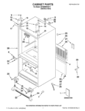 CABINET PARTS Diagram and Parts List for EF36BNNFSS11  Whirlpool Refrigerator