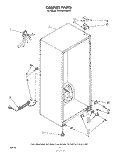 CABINET Diagram and Parts List for EV130CXRW0  Whirlpool Freezer