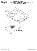COOKTOP PARTS Diagram and Parts List for RF214LXTS1  Whirlpool Range