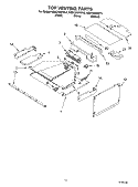 TOP VENTING Diagram and Parts List for KEMC308HBT3  KitchenAid Microwave Oven Combo